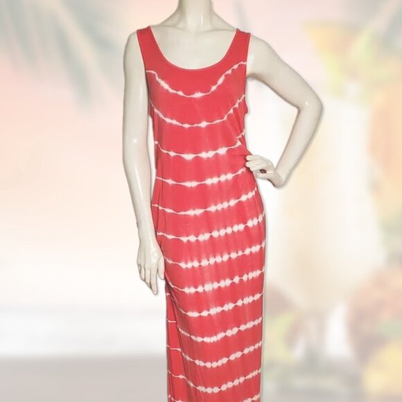 NWT Pink Printed Sleeveless Knit Striped Isabel Maternity Dress -  Womens Size S - Picture 1 of 4
